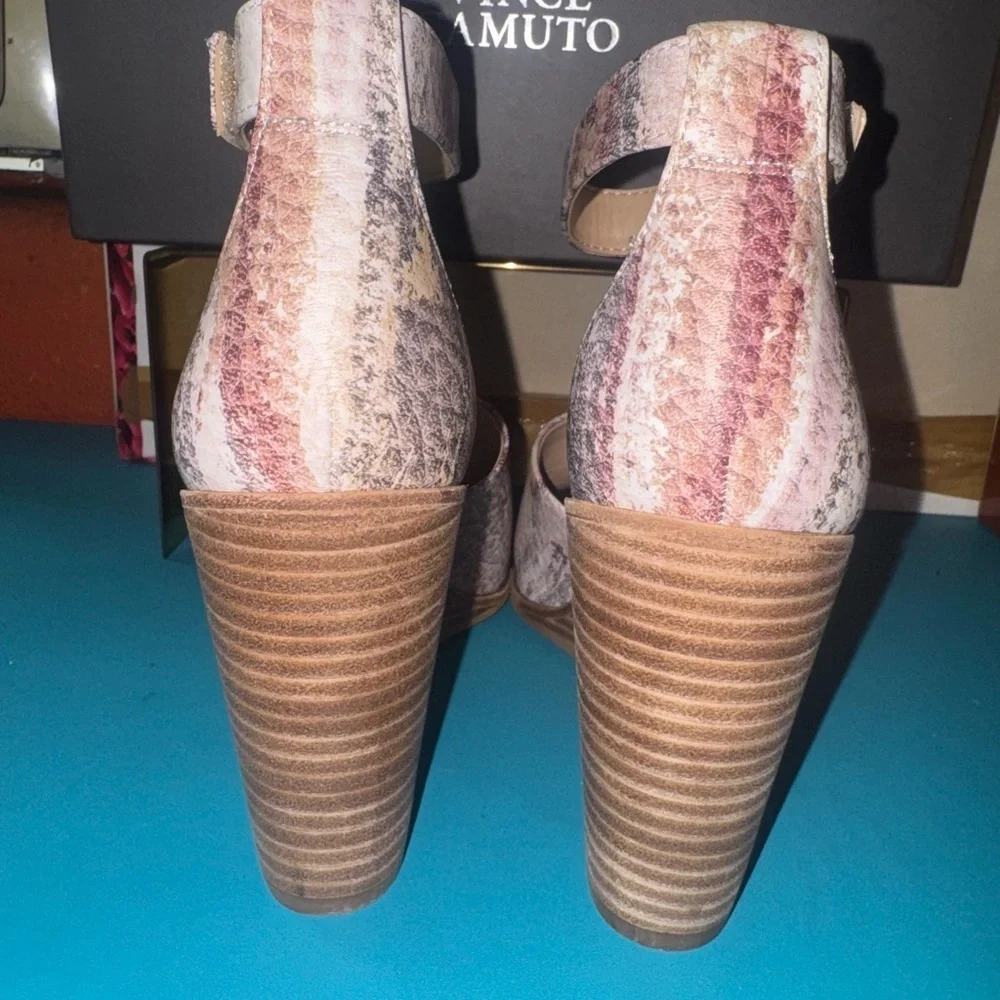 Vince Camuto Deedriana Snake Print Wedge Sandal